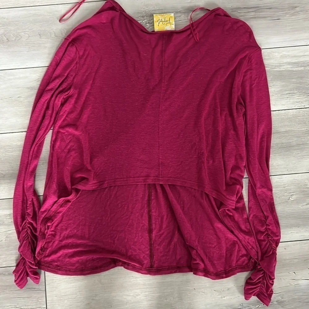 Free People size small hot pink oversized shirt